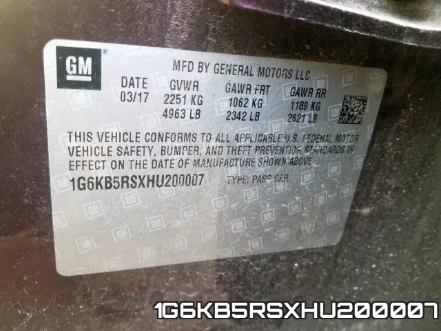 1G6KB5RSXHU200007 фото 2