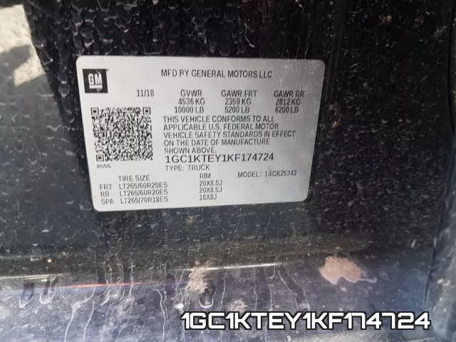 1GC1KTEY1KF174724 фото 2