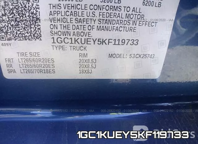1GC1KUEY5KF119733 фото 10