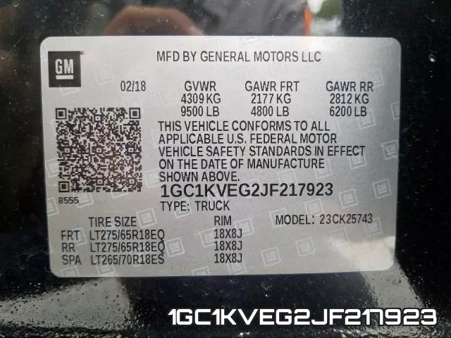 1GC1KVEG2JF217923 фото 2