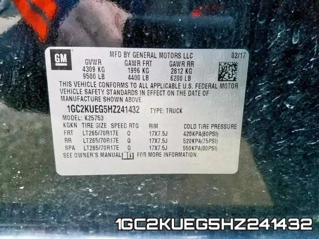 1GC2KUEG5HZ241432 фото 2