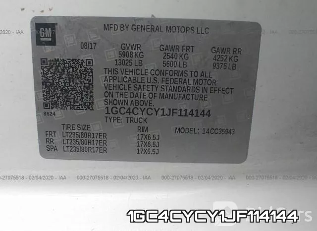 1GC4CYCY1JF114144 фото 10
