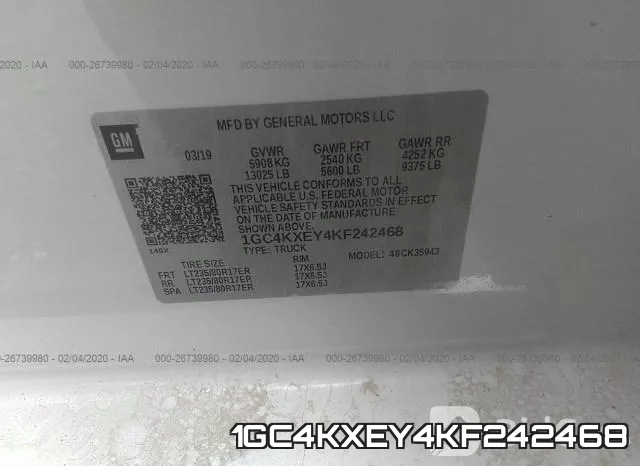 1GC4KXEY4KF242468 фото 10