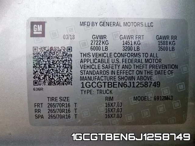 1GCGTBEN6J1258749 фото 2