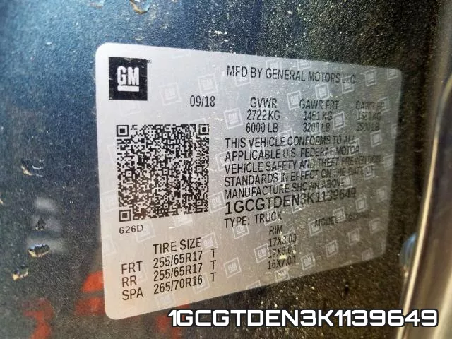 1GCGTDEN3K1139649 фото 2