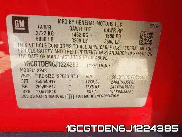 1GCGTDEN6J1224385 фото 2