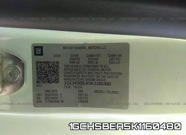 1GCHSBEA5K1160480 фото 10