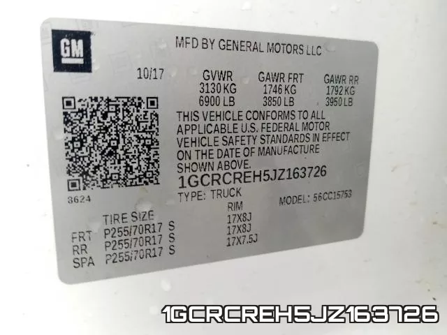 1GCRCREH5JZ163726 фото 2