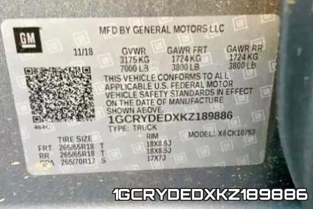 1GCRYDEDXKZ189886 фото 2