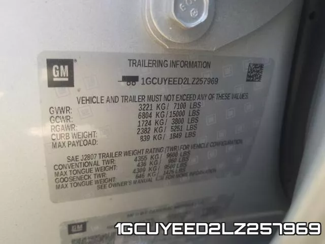 1GCUYEED2LZ257969 фото 2
