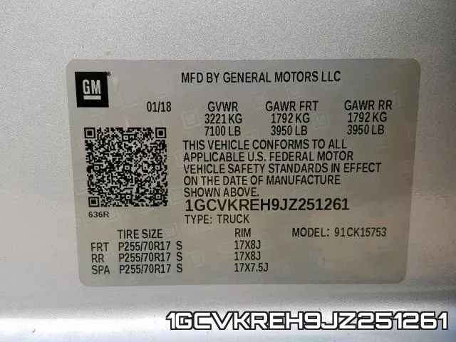1GCVKREH9JZ251261 фото 2