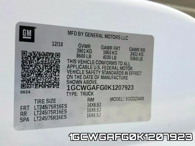1GCWGAFG0K1207923 фото 2