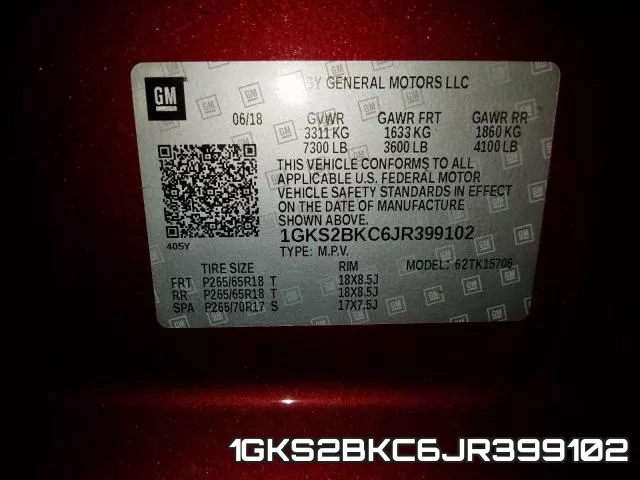 1GKS2BKC6JR399102 фото 2