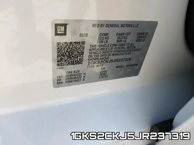 1GKS2CKJ5JR237319 фото 2