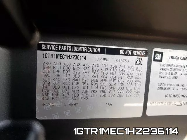 1GTR1MEC1HZ236114 фото 2