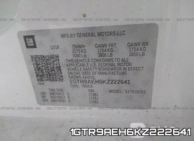 1GTR9AEH6KZ222641 фото 10