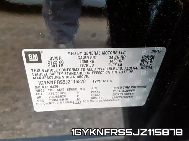 1GYKNFRS5JZ115878 фото 2