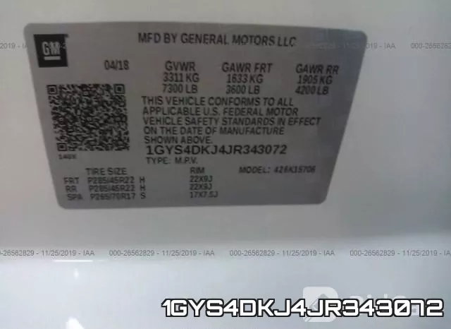 1GYS4DKJ4JR343072 фото 10