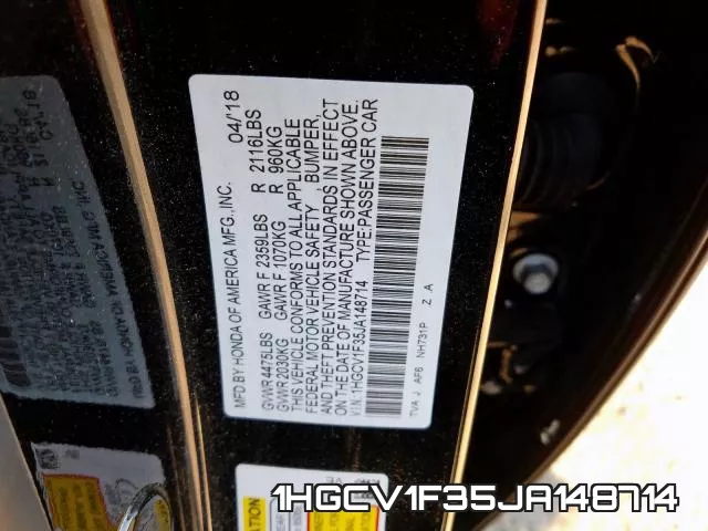 1HGCV1F35JA148714 фото 2