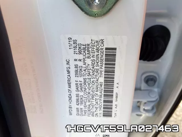 1HGCV1F59LA027463 фото 2