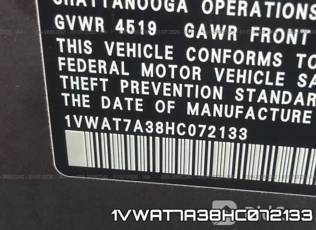 1VWAT7A38HC072133 фото 10