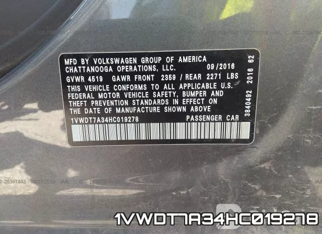 1VWDT7A34HC019278 фото 10