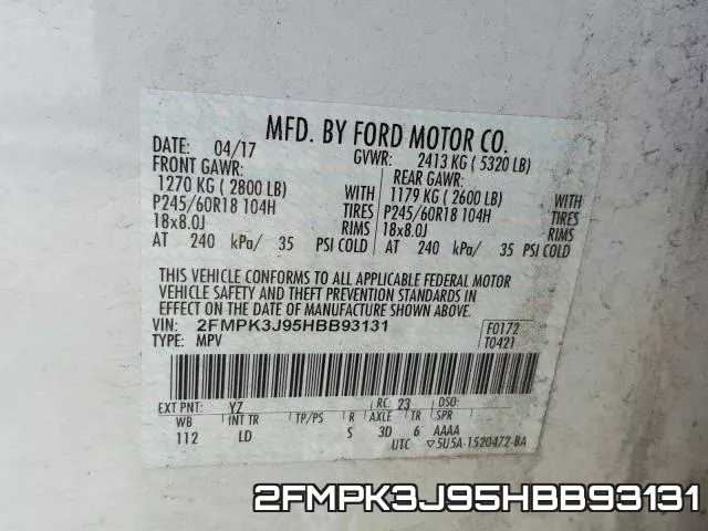 2FMPK3J95HBB93131 фото 2