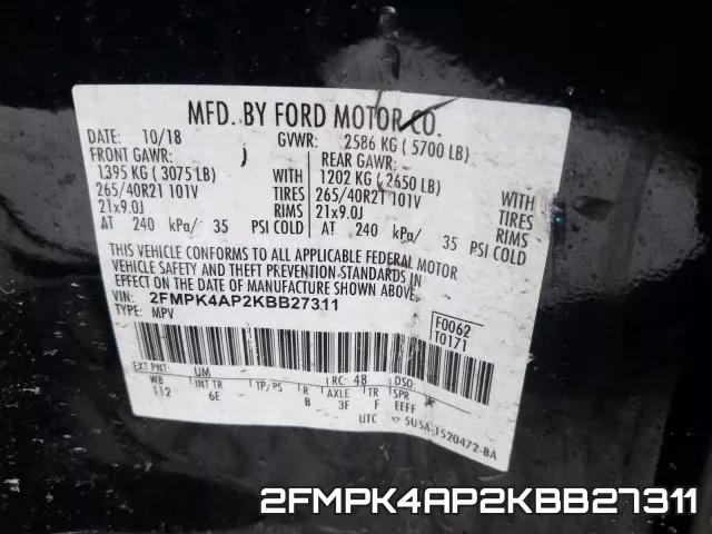 2FMPK4AP2KBB27311 фото 2