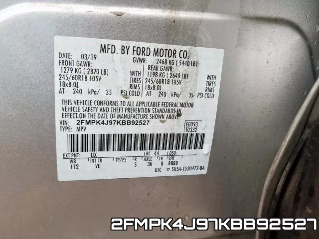 2FMPK4J97KBB92527 фото 2