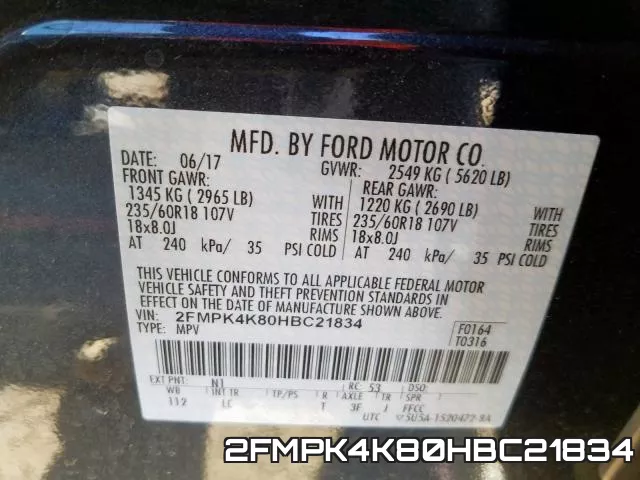 2FMPK4K80HBC21834 фото 2
