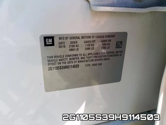 2G1105S39H9114503 фото 2