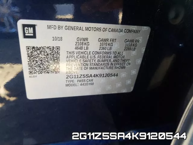 2G11Z5SA4K9120544 фото 2