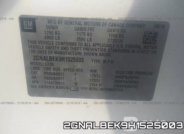 2GNALBEK9H1525003 фото 10