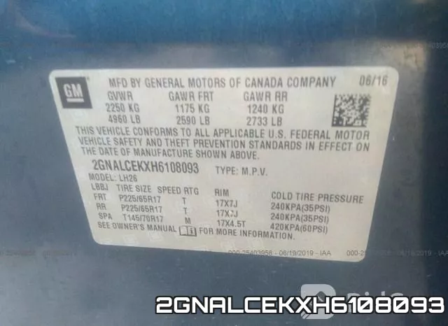 2GNALCEKXH6108093 фото 10