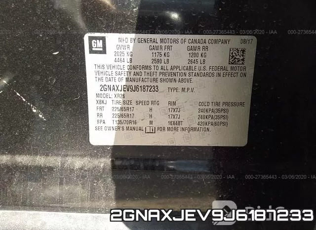 2GNAXJEV9J6187233 фото 10