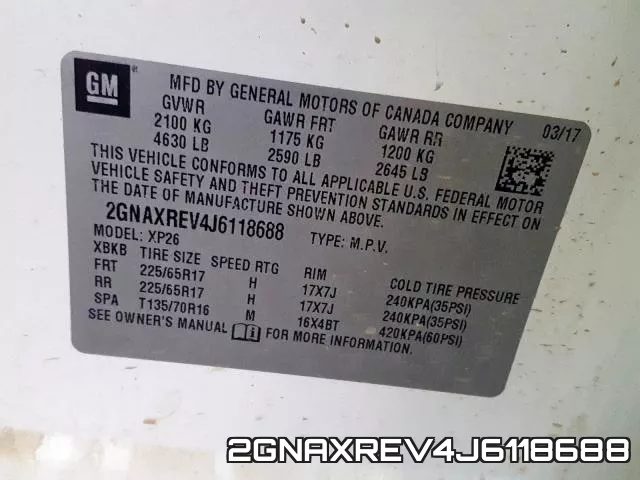 2GNAXREV4J6118688 фото 2