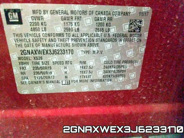 2GNAXWEX3J6233170 фото 2