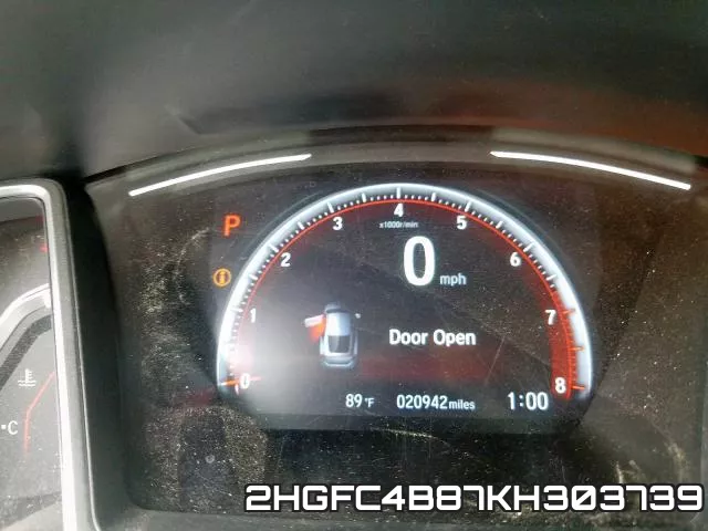 2HGFC4B87KH303739 фото 9