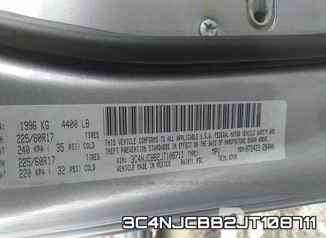 3C4NJCBB2JT108711 фото 10