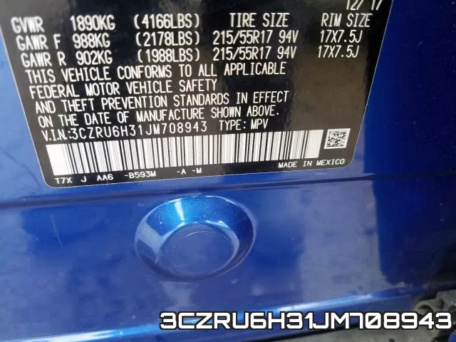 3CZRU6H31JM708943 фото 2