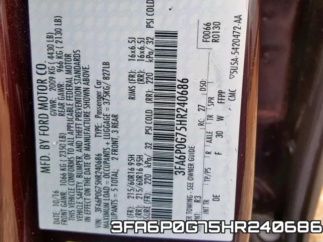 3FA6P0G75HR240686 фото 2