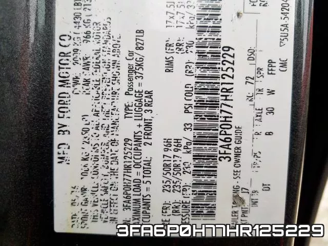 3FA6P0H77HR125229 фото 2