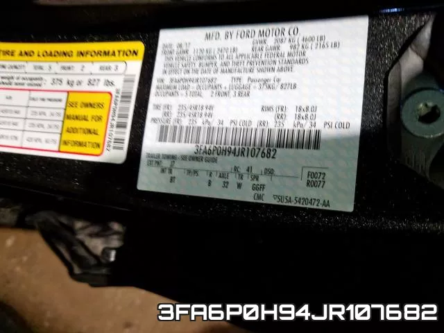 3FA6P0H94JR107682 фото 2