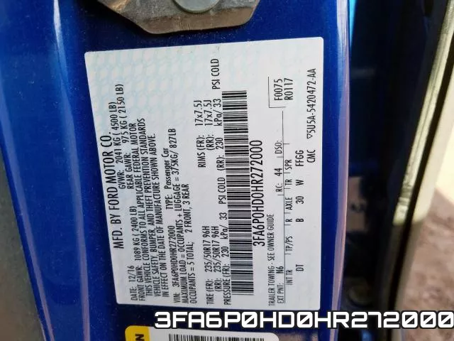 3FA6P0HD0HR272000 фото 2