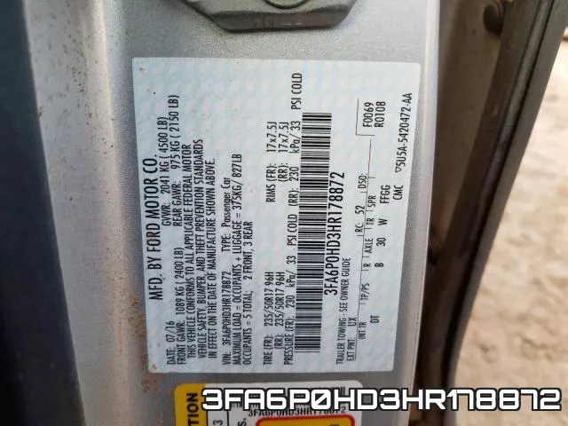 3FA6P0HD3HR178872 фото 2
