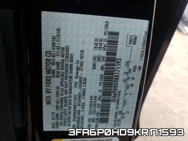 3FA6P0HD9KR171593 фото 2