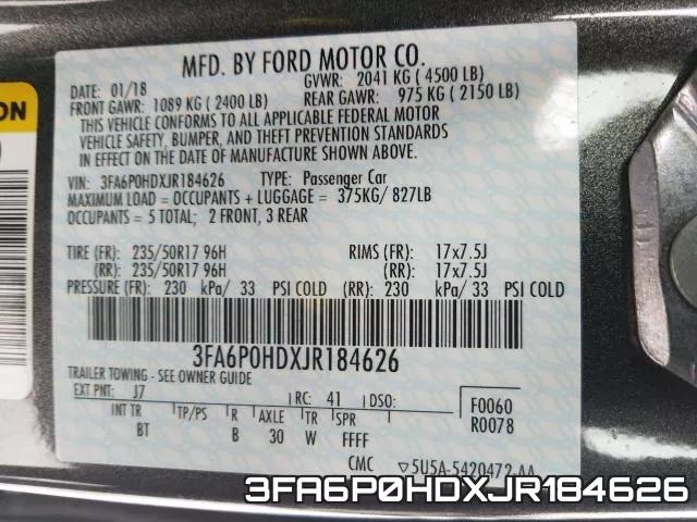 3FA6P0HDXJR184626 фото 2