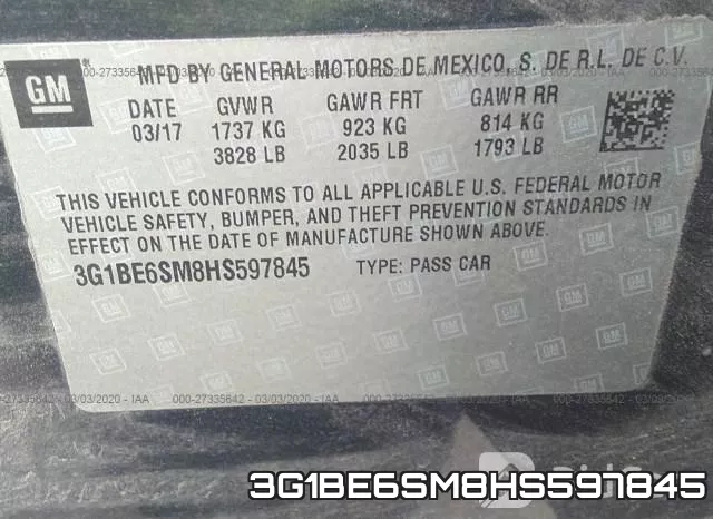 3G1BE6SM8HS597845 фото 10