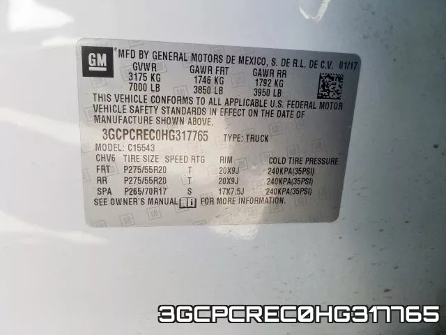 3GCPCREC0HG317765 фото 2