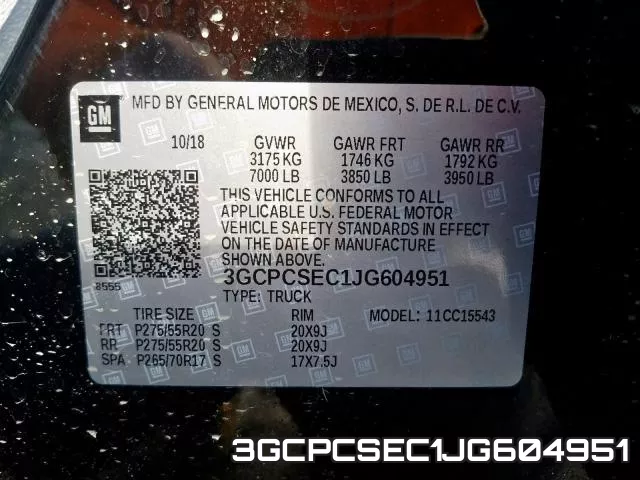 3GCPCSEC1JG604951 фото 2